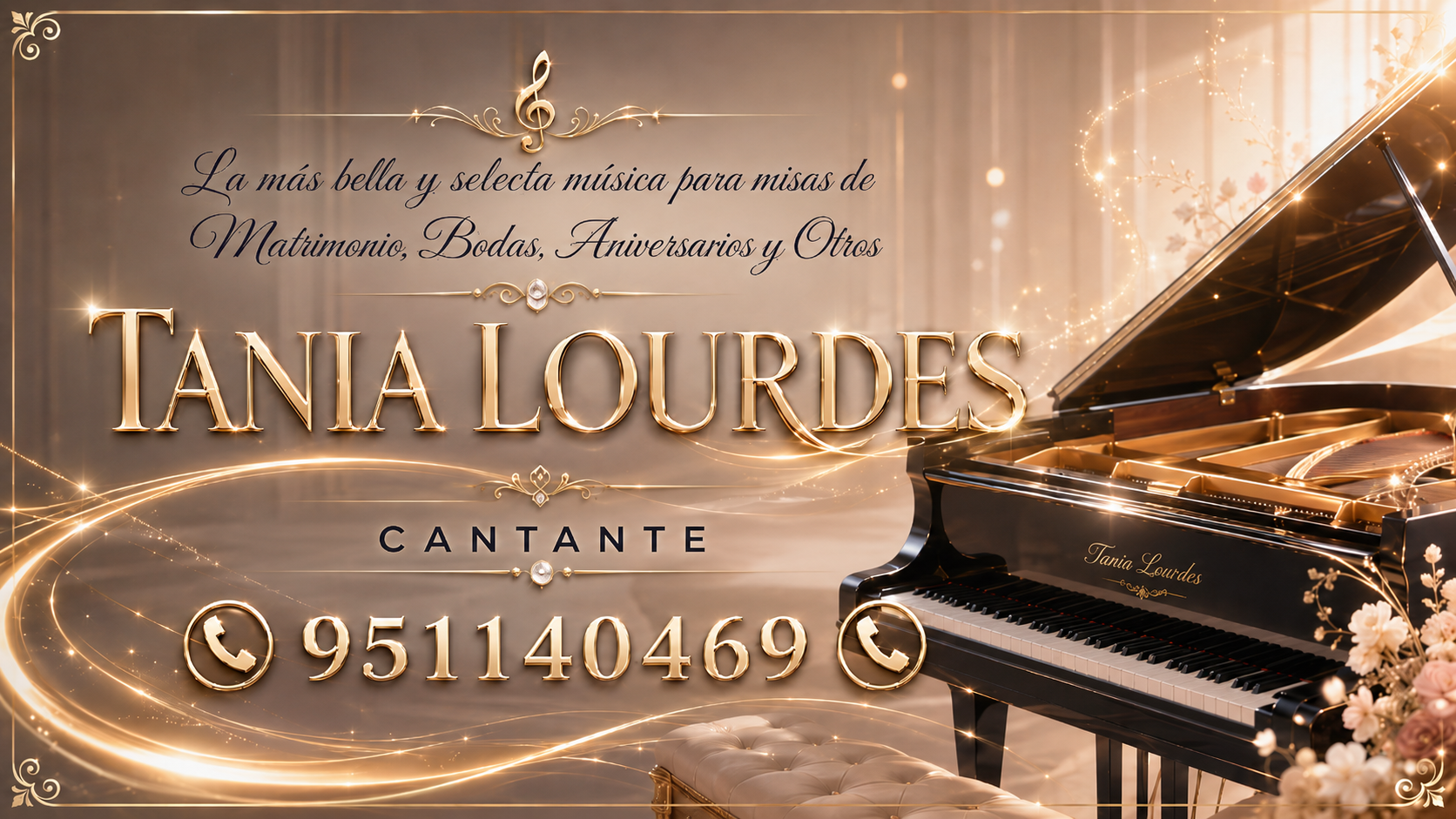 Tarjeta de presentación de cantante y música en vivo para bodas y matrimonios en Arequipa